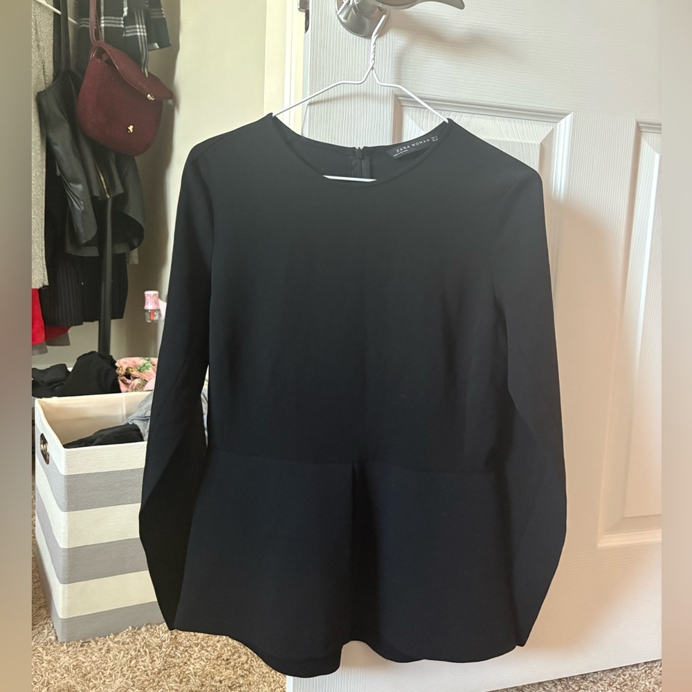 Zara Classic Black Blouse
